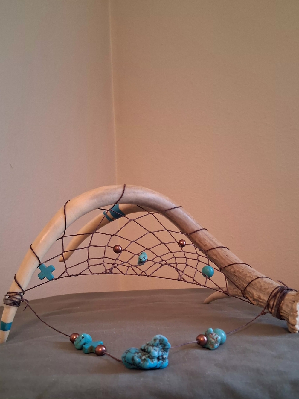 Handmade Turquoise Dreamcatcher Accent - Unbranded